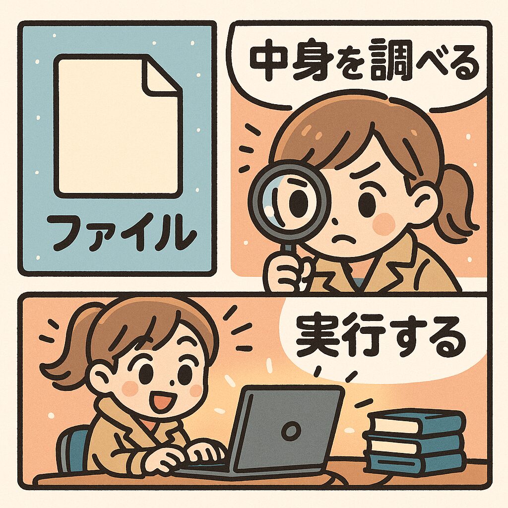 拡張子のない謎のファイルを、どのように復元・実行すべきか？